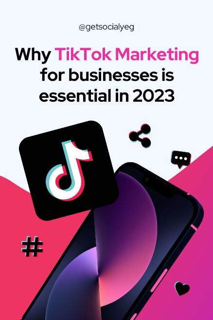 Tiktok marketing for business banner with phone and tiktok logo on it